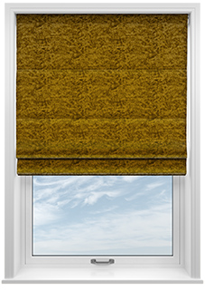 Cyrus Crushed Velvet, Golden - Roman Blind